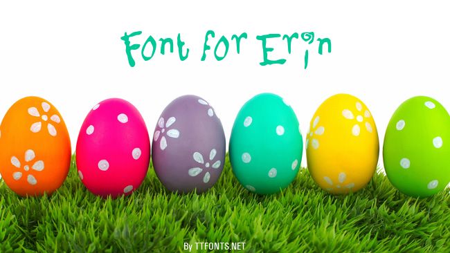 Font for Erin example